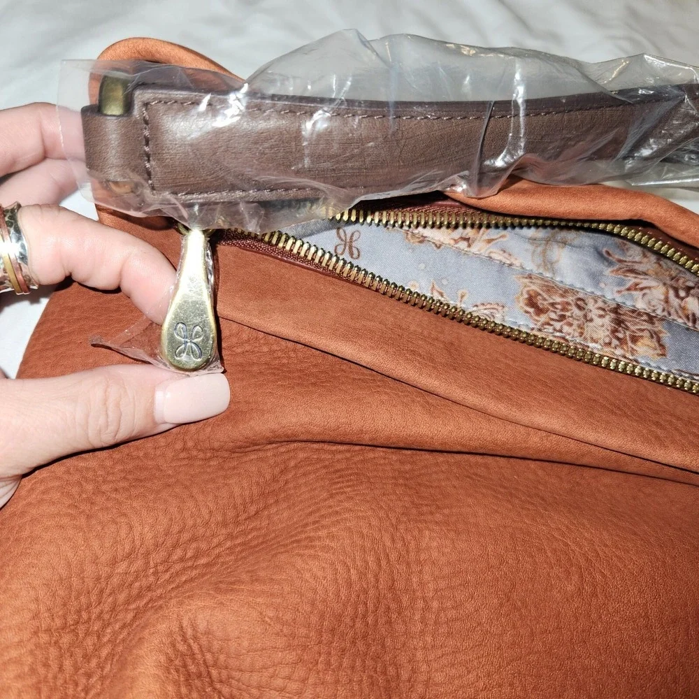 Hobo NWT & Duster -Cinnabar Nubuck Leather Meridian Shoulder Bag & Outter Pocket